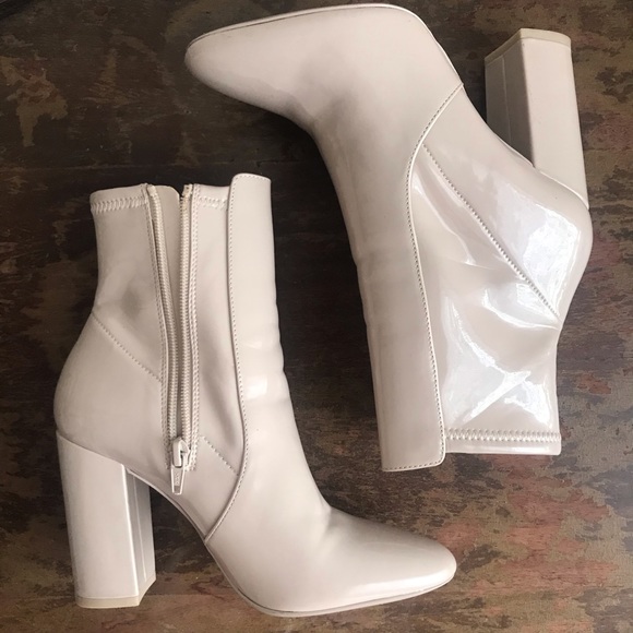 Aldo Shoes | Aurella Almond Toe Ankle Booties In Size 6 Nude Winter Boots Platform Almond Zip Up High Heel Boots